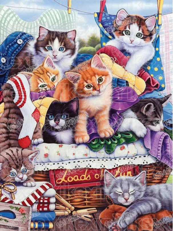 

5D Diamond Painting Animal Cats Cross Stitch DIY Diamond Embroidery Diamond rhinestones Home Decor Christmas gift