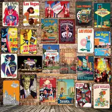 [Mike86] Лас-столица развлечений металлический знак доска стены плакат с картиной под заказ номер романтический декор искусство LT-1694
