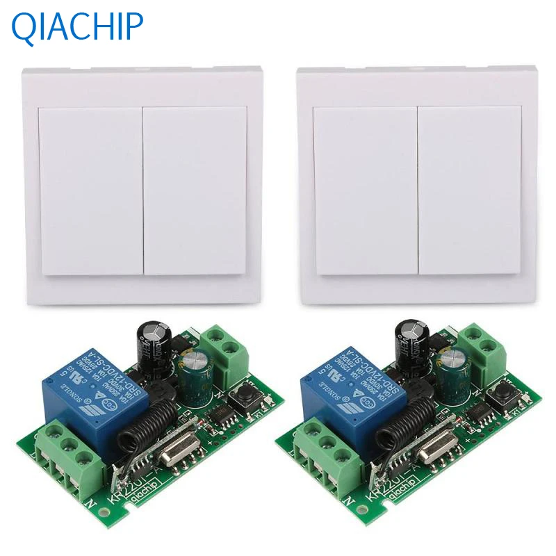 2pcs Dual Push Buttons Wall Switch Light Switch Interruptor 2pcs Single