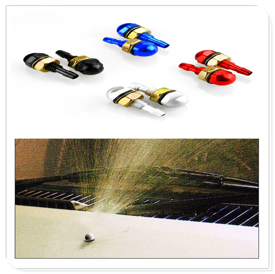 2Pcs Front Windshield Wiper Washer Hood Jet Nozzle For Toyota Land Cruiser Prado