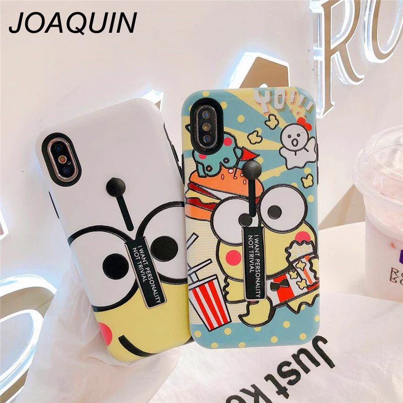 

For iphone X XR XS MAX cartoon TPU Case for iphone 8 8Plus TPU frog case for iphone 6 7 7plus Protective shell and Phone Holder