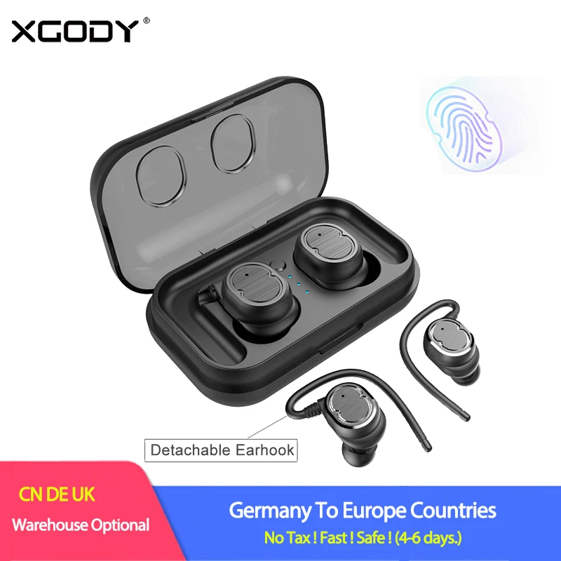 

XGODY TWS-8 Wireless Headphones Bluetooth 5.0 Earphone In-ear HiFi Stereo Bass Noise Canceling Earbuds Headset With Charging Box
