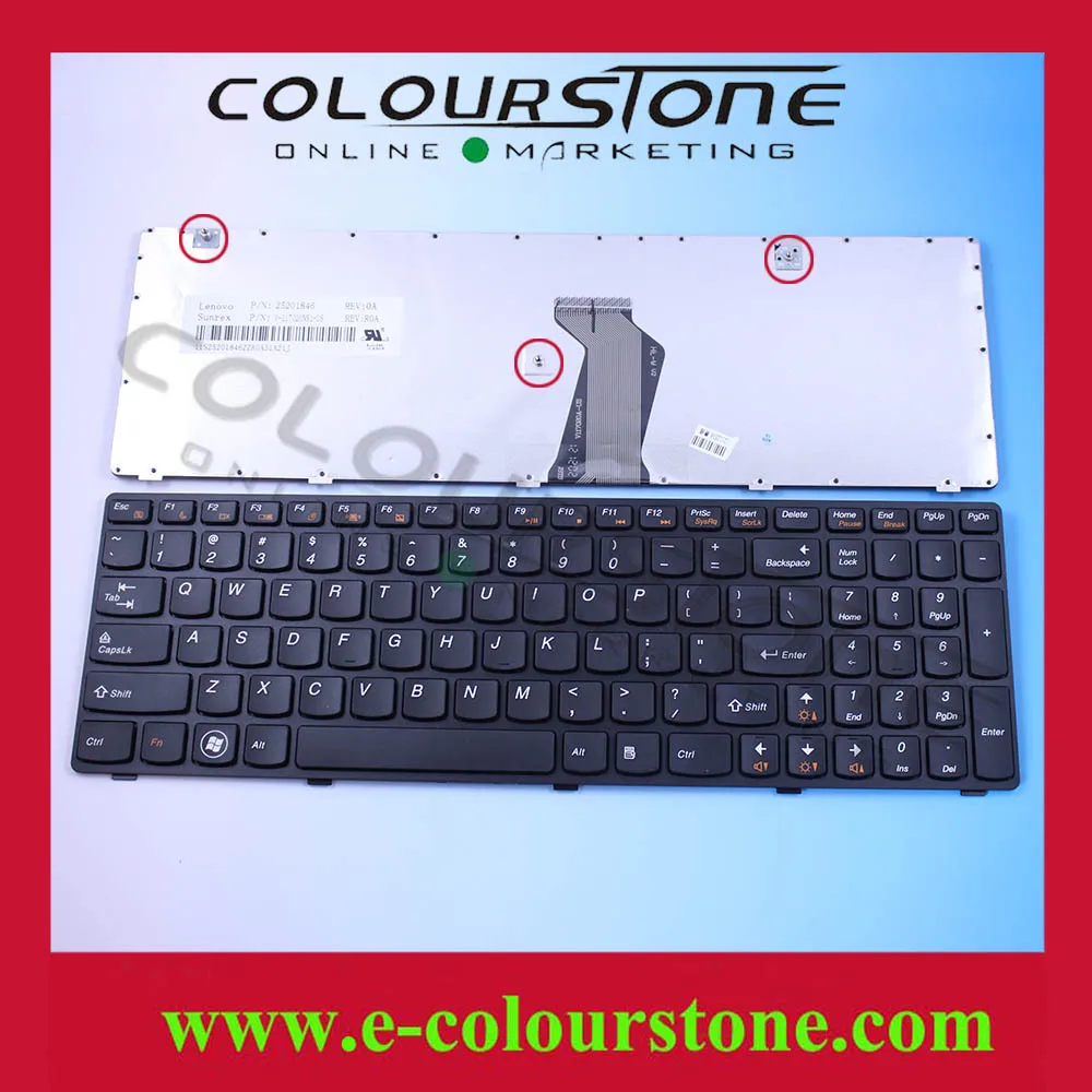 США клавиатура для ноутбука lenovo G580 Z580 V580 серии Клавиатура 25201846 V-117020NS1 | Компьютеры