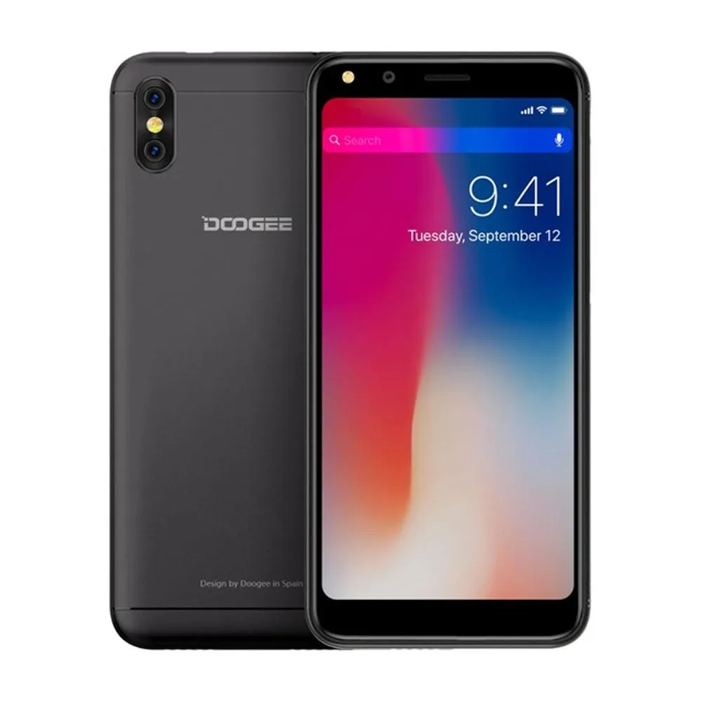 DOOGEE X53 1 ГБ Оперативная память 16 ГБ Встроенная память 5,3 дюймов 18:9 мобильный телефон mtk6580m четыре ядра 5MP двойной камеры заднего 3G Android 7,0