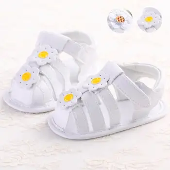 

Toddler Girl Crib Shoes Newborn Flower Soft Sole Anti-slip Baby Shore UK F2