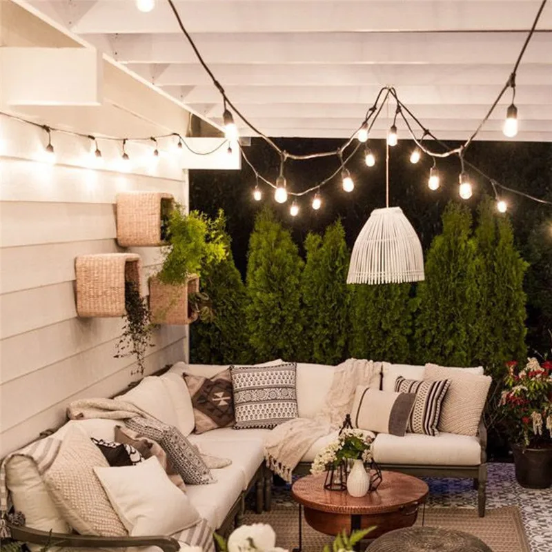 Waterproof LED Outdoor String Lights Hanging 2W Vintage Edison Bulbs string lights set led string lights 40JA1113