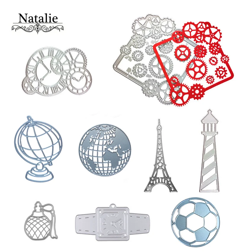 

gear globe The Eiffel Tower Metal Crafts Cutting Dies Stencils Embossing Craft DIY Paper Cards DIY Scrapbooking Decor DC-018