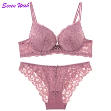 The new sexy female sense of the temptation to gather a small breast bra under the care of lace underwear thick cup bra set