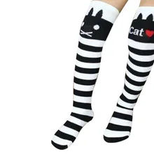Toddlers Kids Girls Knee High Socks School Cotton Tights Striped Stockings for Girls 1 8Y