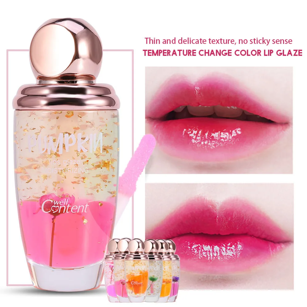 

Makeup Lip gloss Cosmetics 6 Colors Rose Lips Oil Lip balm Magic Temperature Changing Color Flower Glaze Moisturizer Lipstick