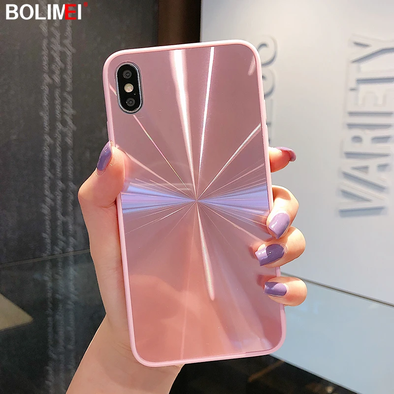 

Colorful Laser Silicone Case for iphone 7 8 Plus 6 6s X XR Soft Ultra Slim TPU Phone Cover For iphone X Xs Max 6 Coque Fundas