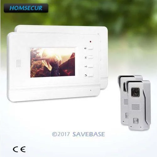 

HOMSECUR Hand-Free Color 4.3inch Video Door Phone System With Video & Dual-way Audio Communication