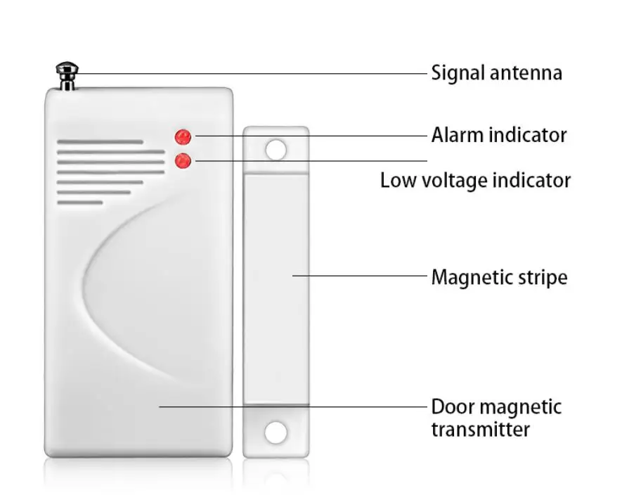 Беспроводной магнитный датчик для дверей и окон 433 МГц|security alarm|security alarm systemdoor wireless