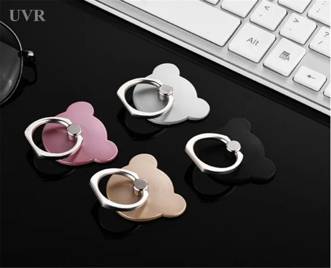 

2018 Car Holder Phone Rings 1 Piece Universal Holder Finger Ring Stand Socket 360 Degree Plastic Bear for Iphone Sockets