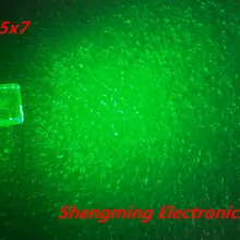 1000 шт 2x5x7 зеленый цвет светодиод 3,0~ 3,4 в 120deg 2*5*7 мм прозрачный