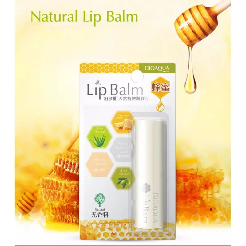 

Natural Lip Balm Rich of Aloe Honey Extracts Soft and Full Lip Gloss Nutritious &Deep Replenishment Repair Lip Wrinkles 2018