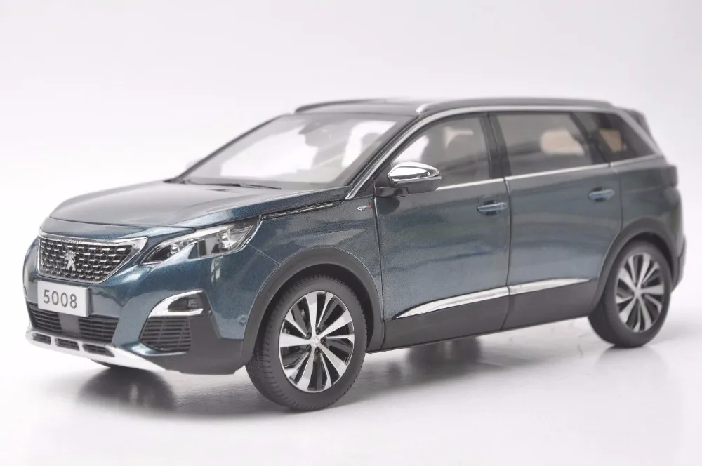 1:18 Модель литья под давлением для Peugeot 5008 2017 синий внедорожник игрушечный