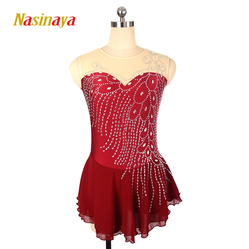 

Nasinaya Figure Skating Dress Customized Competition Ice Skating Skirt for Girl Women Kids Patinaje Gymnastics Performance 163