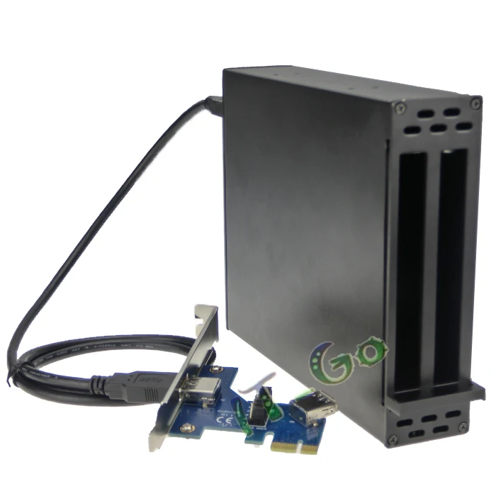 PCIe x1 to Dual x16 Riser Card PCIE 2 корпус для звуковой карты видеокарты|riser card pcie|pcie x16pcie |