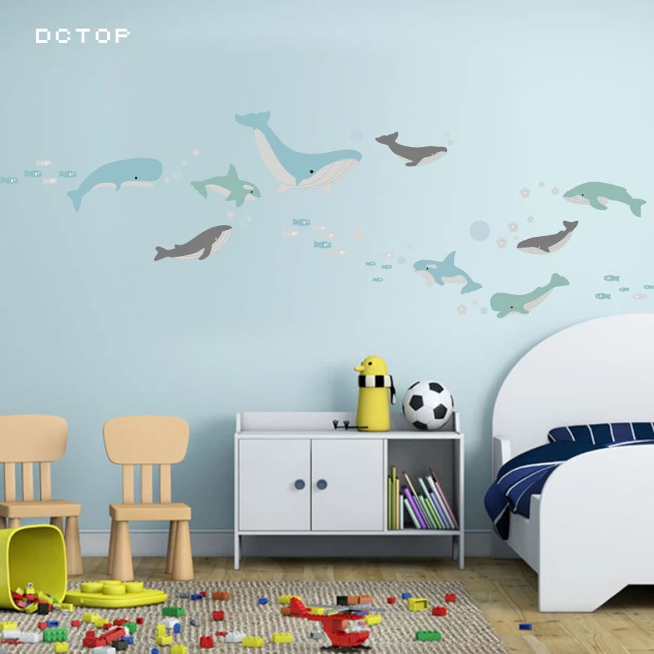 Cartoon Whale Wall Art Decals 4