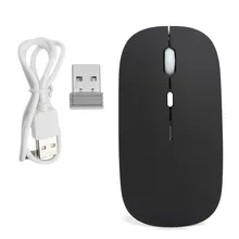 2,4 ГГц usb-ресивер беспроводной мыши перезаряжаемый беззвучный тонкий оптический мышь для ноутбука Apple PC компьютерные мыши черный/белый C26