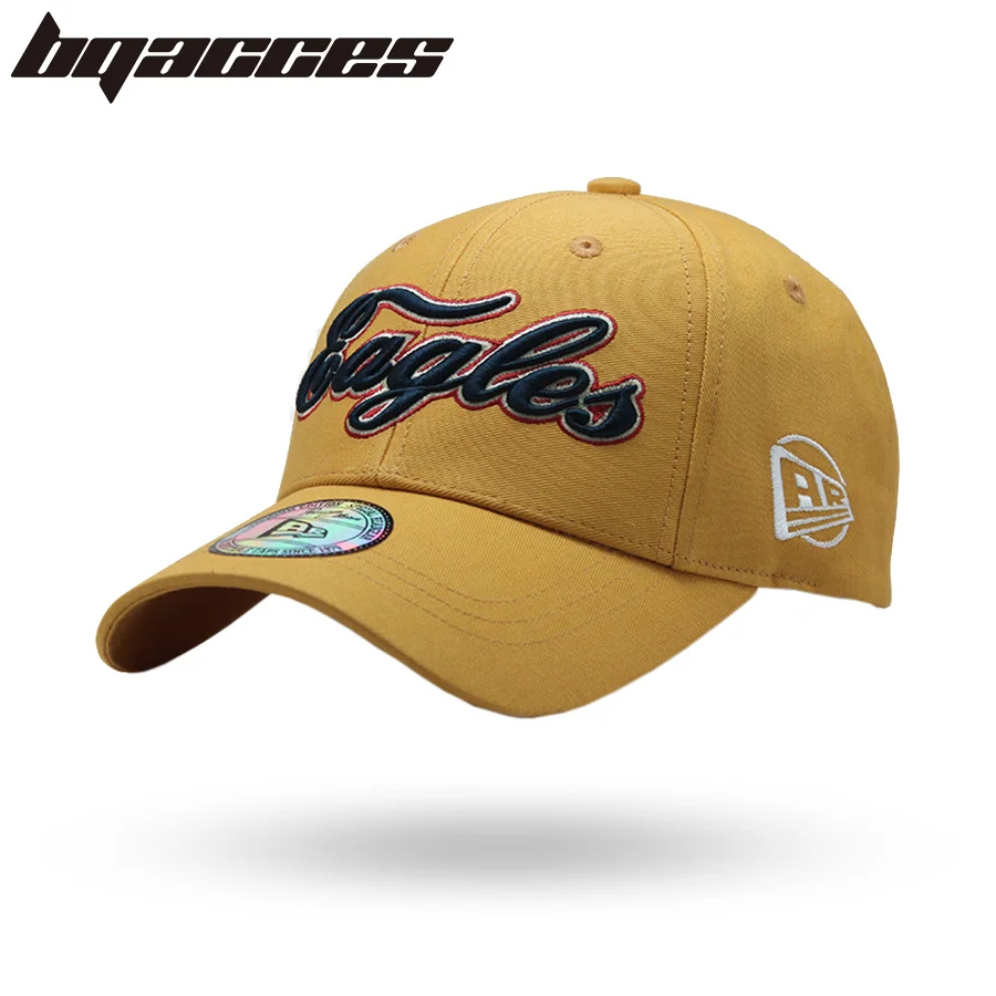 

[BQACCES] Embroidery Letter Eagles Baseball Cap Bone Spring Summer Cap Twill Cotton Strapback Women Outdoor Sun Hat Adjustable