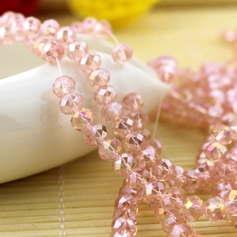 

6mm 100pcs/lot Multi Color Glasses Crystal Beads Cut Faceted Czech Glass Round Hole Bead For Kids DIY Jewelry Making