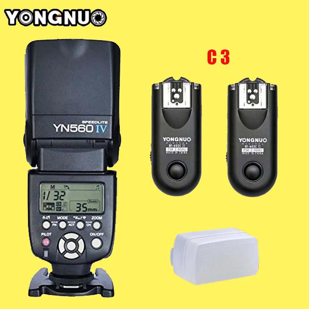 YONGNUO YN560 YN560 YN-560 IV IV IV   Speedlite +   RF-603 II C3  Canon 1D 5D 5D2 50D 40D 30D 20D 10D