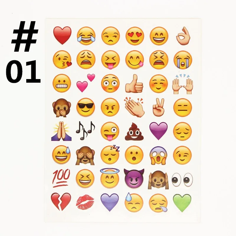 Best Seller Dzfollow 10sheets a lot (480 Die Cut emoji stickers) sticker Most Popular Emojis For