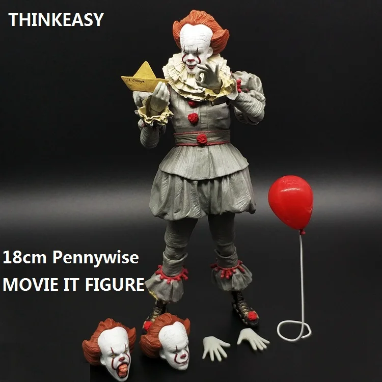 ThinkEasy фигурку СВЧ это Pennywise рисунок 18 см это клоун модели коллекции декор для хеллоуина Horro подарок