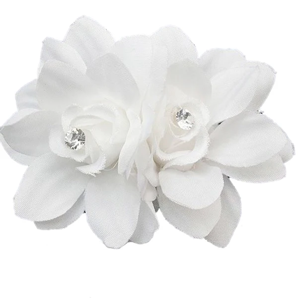 Womens Fashion Flower Hair Clip Hairpin Bridal Wedding Party Hair Accessories White