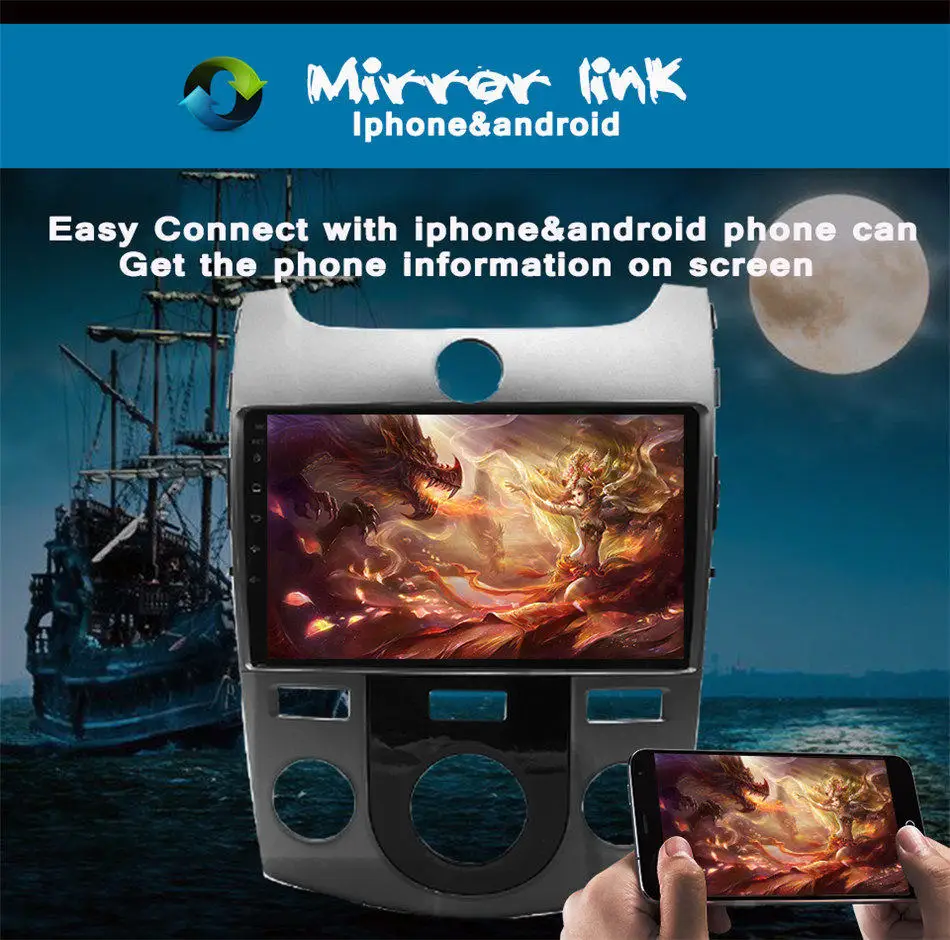 Best Android 8.1 Car DVD Player for Kia Forte Cerato 2008 2009 2010 2011 2012 With Car Radio gps 3/4g USB Map TV function head unit 3