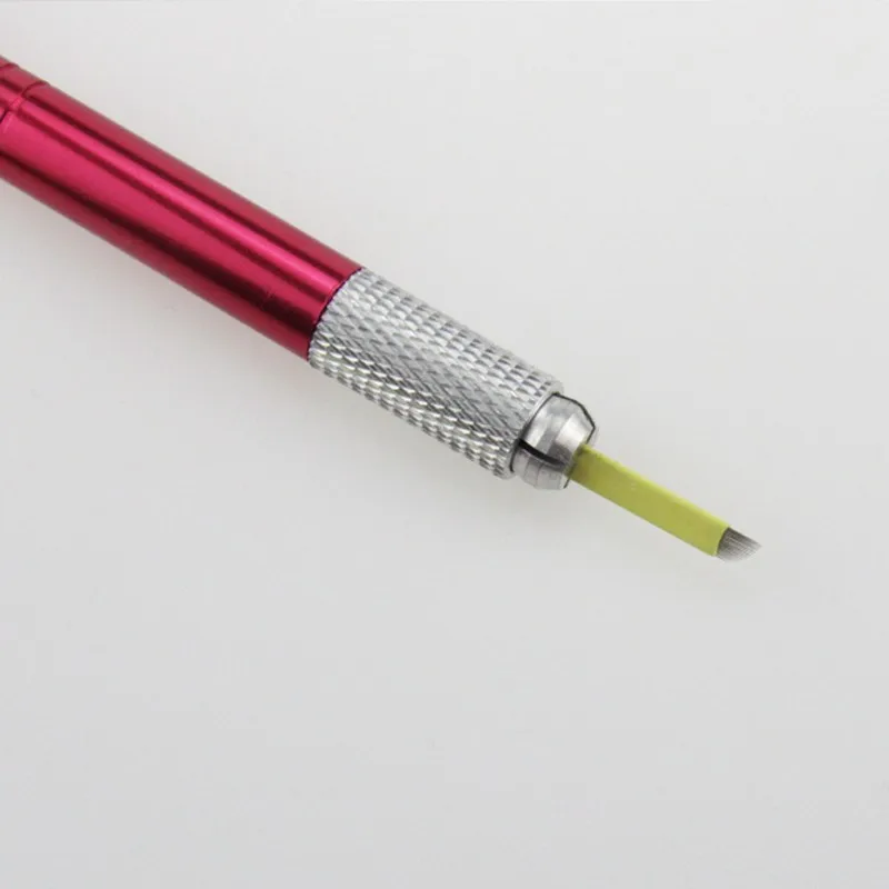 Ручной двухголовый Перманентный макияж для бровей ручка для бровей Перманентный макияж ручка для микроблейдинга круглые иглы