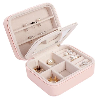 

Travel Jewelry Organizer Box Cosmetic Organizer Jewelry Packaging Box Earrings Storage Case Container