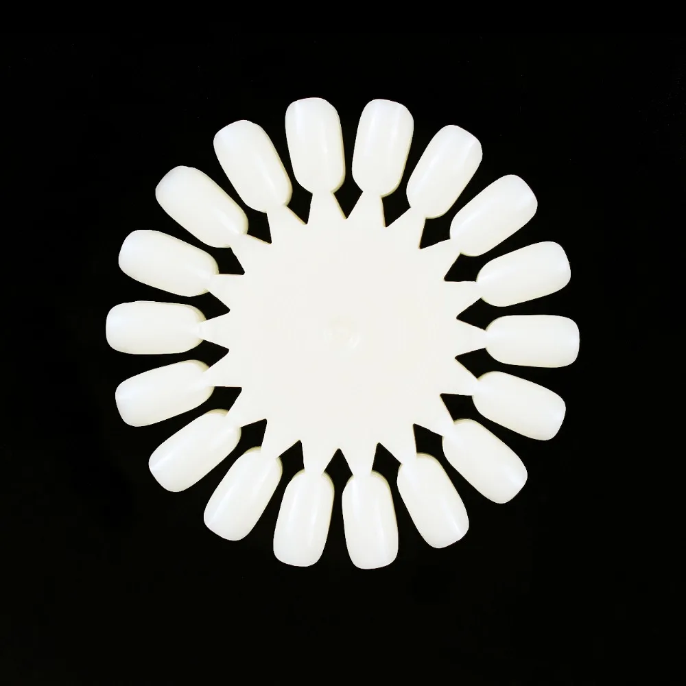 

Finger Angel New Arrival False Nail Tips Display 10pcs/pack Natural Acrylic Nail Chart Nail Polish Practice Wheel Nail Tools