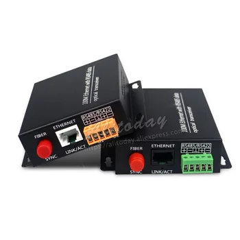 

1 channel 100Mbps Ethernet communication with 1 channel forward+reverse 485 data optical terminal, network optical transceiver