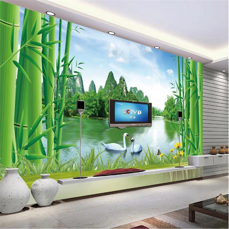 Beibehang 3d Cina Hd Gunung Dan Air Bambu Tv Latar Belakang Wallpaper Ruang Tamu Kamar Tidur Air Terjun Mural Gratis Pengiriman Waterfall Mural Bamboo Tvbackdrop Wallpaper Aliexpress