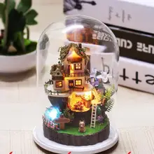 Новое поступление Diy Миниатюрный Кукольный дом 3D головоломка Деревянный Миниатюрный Кукольный домик куклы для дома подарки на день рождения игрушки