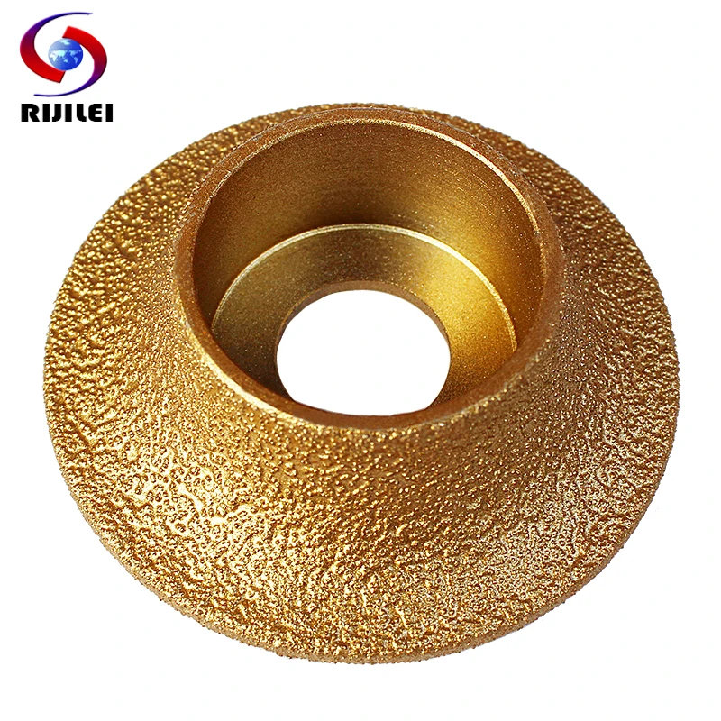 RIJILEI 74mm*20*10-40 Brazing Diamonds Marble Edging Discs Angle Grinder Grinding Wheel 1/4 Round Hand Profile Wheel MX48 brazing diamond grinding cup wheel abrasive tools