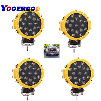 

2PCS 7 Inch 51W Round LED Work Light For 4x4 Offroad Spot Beam Motorcycle Boat Tractor Truck SUV Dviving