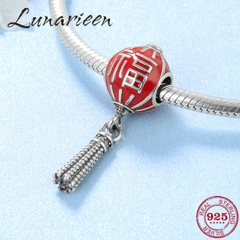 

925 sterling silver blessing lantern enamel beads womens accessories trendy 2018 Fit Original Pandora Charms Bracelet Jewelry