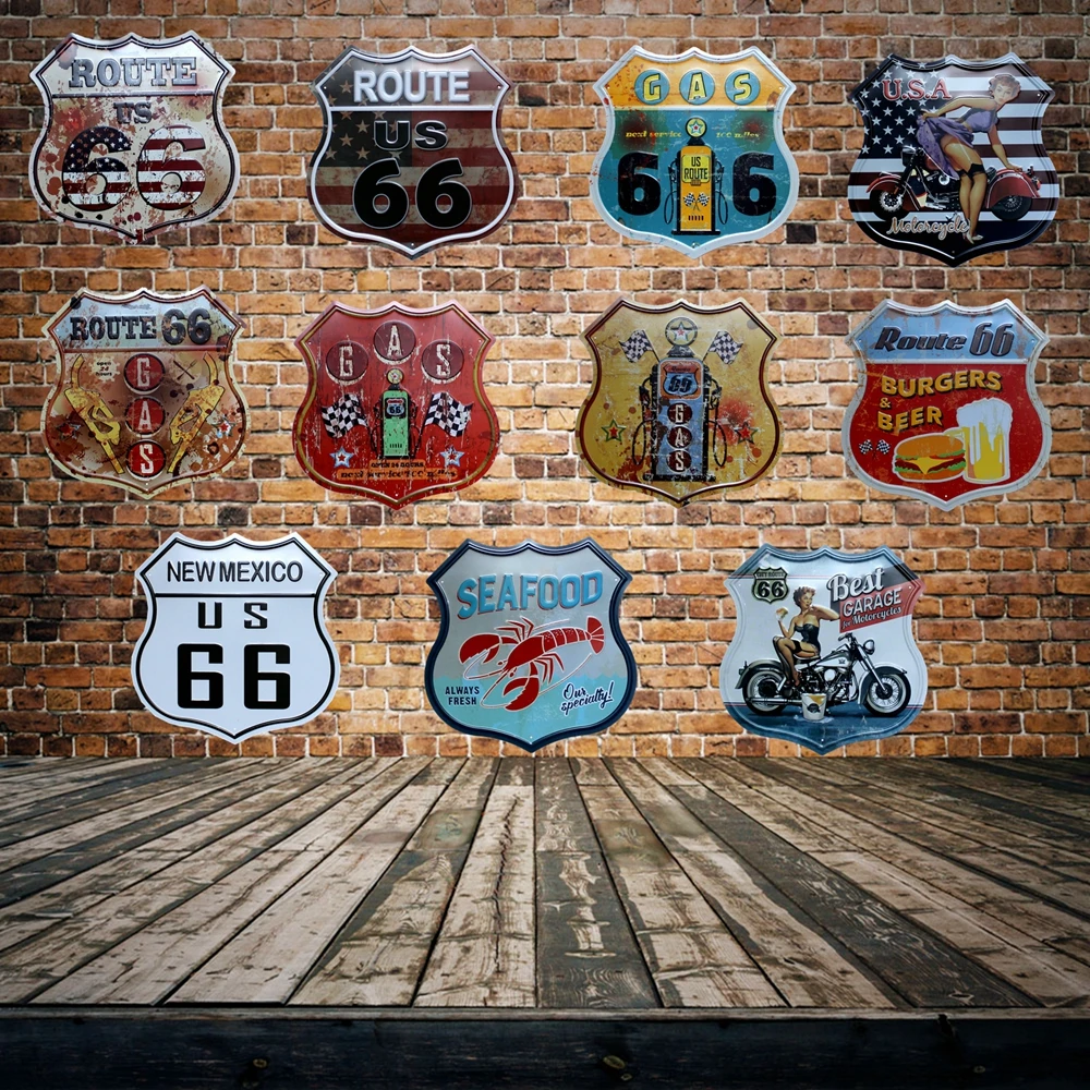 [Mike Decor] Route66 вывески lrstandard картина "знак" Ретро подарок настенная табличка для гостиничного номера бара зала Магазин Декора YE-SET1 смешанный заказ