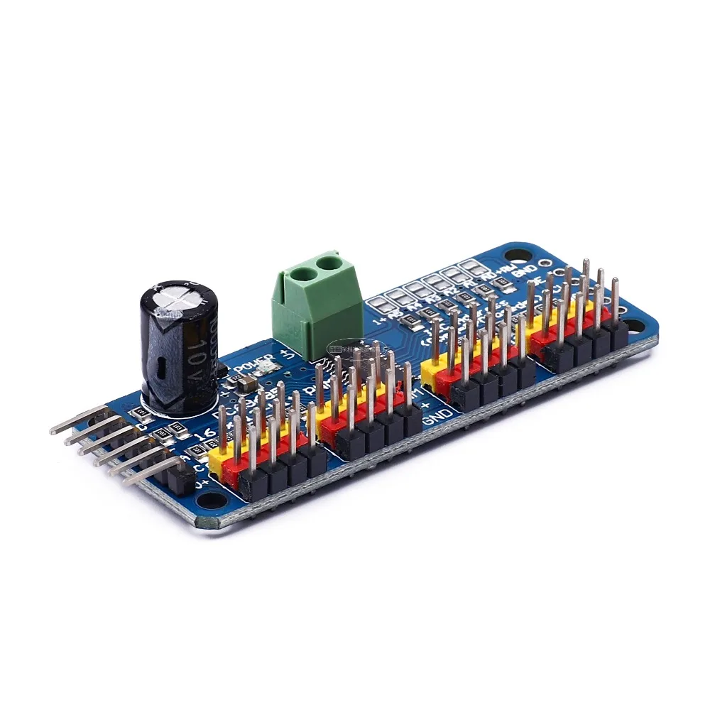 1 шт./16-канальный 12-битная ШИМ/сервопривод-I2C интерфейс-PCA9685 для Arduino Raspberry Pi DIY Servo Щит Модуль