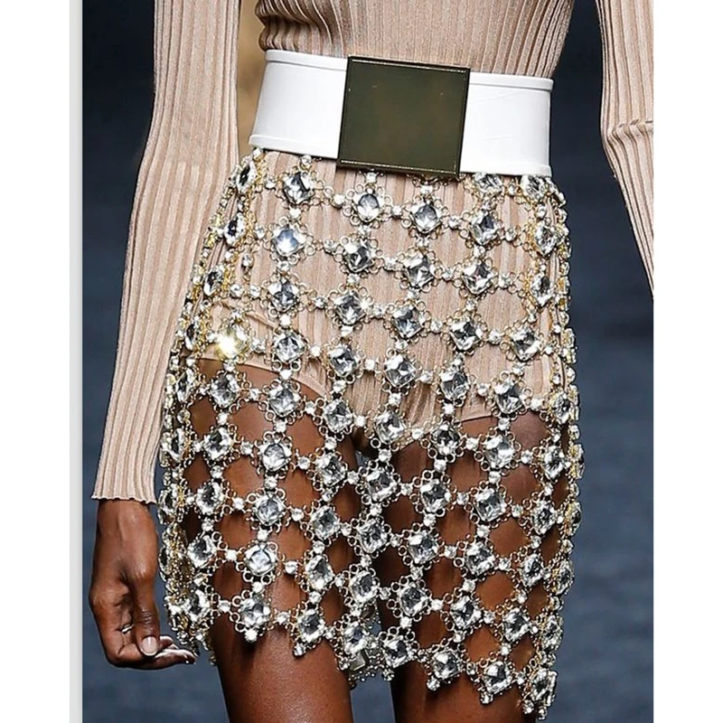

Sexy Fashion Women Harness Crystal Body Jewelry Luxury Shiny Rhinestone Sequins Bra Body Sets Necklace Jewelry