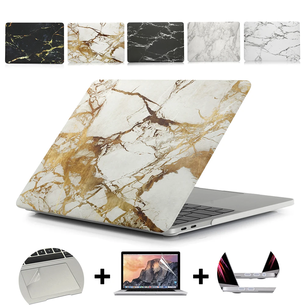 Мраморная текстура чехол для ноутбука MacBook 11Air 13Pro retina для Apple macbook New Pro с сенсорной панелью 13 15 мраморная защитная оболочка