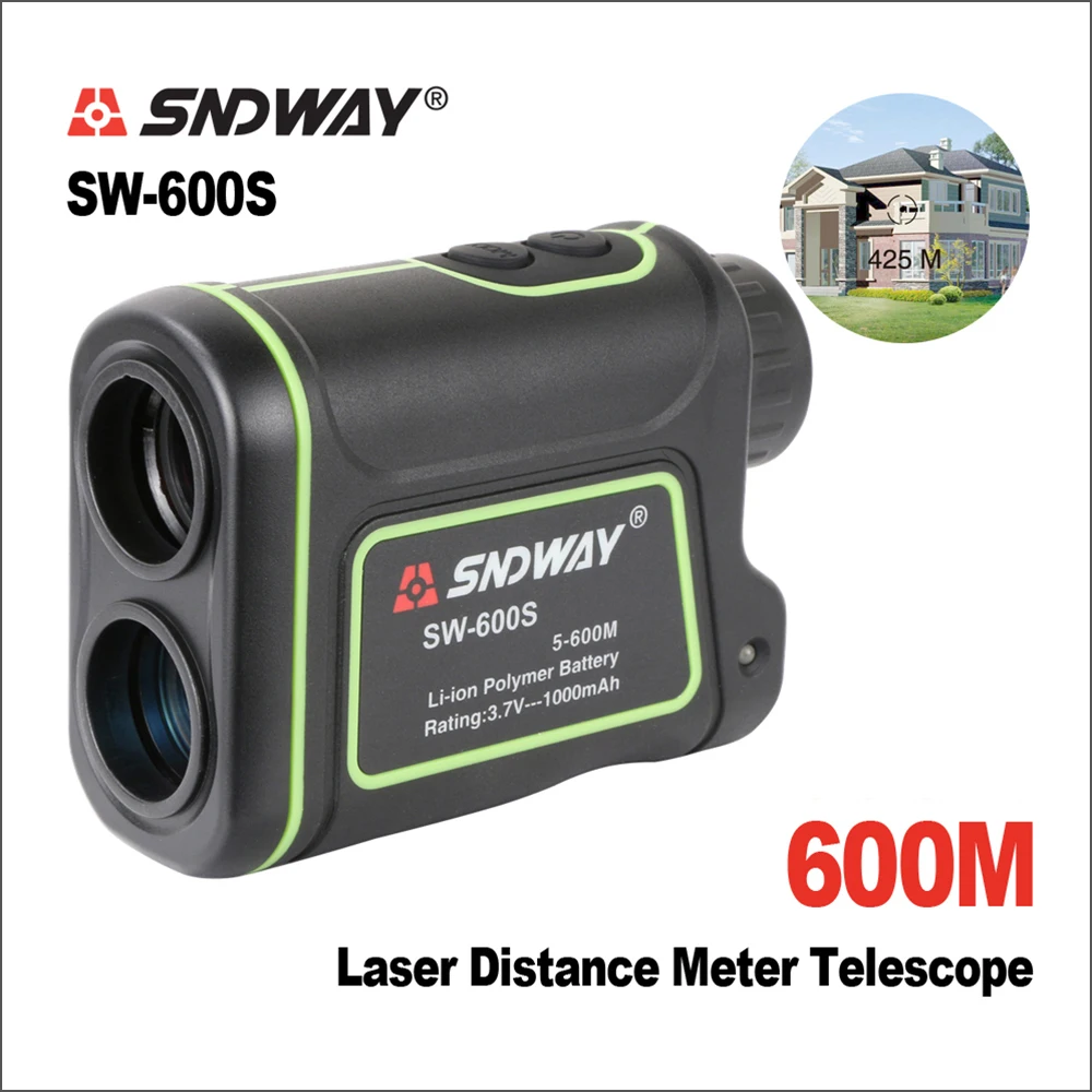 

SNDWAY Golf Laser Rangefinder Tape Distance Meter Hunting Monocular Telescope Trena Laser Range Finder Measure 600M SW-600S