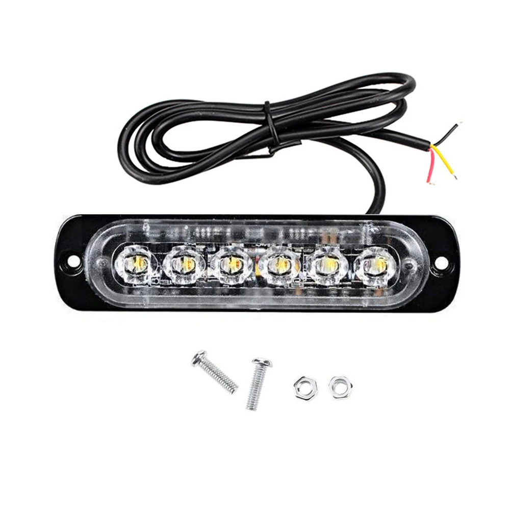 6LED 18 Вт режимов автомобильный Грузовик стробоскопическая вспышка аварийный