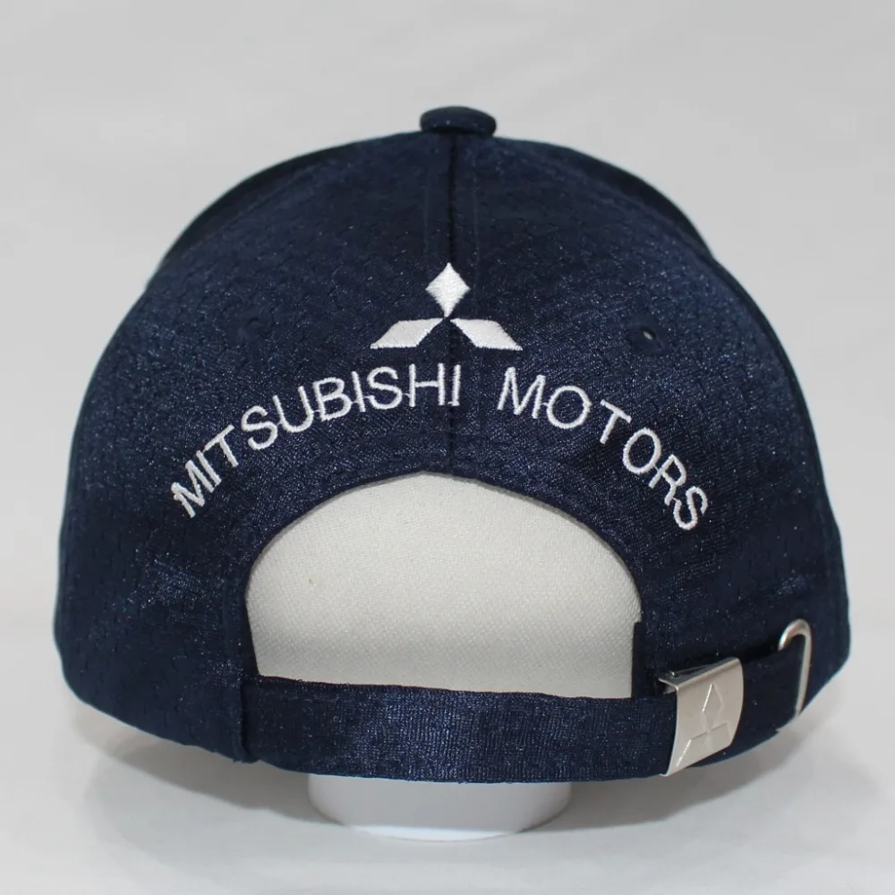 Автомобиль логотип гонки F1 тисненая металлическая шляпа с пряжкой для женщин унисекс сетки 3D вышивка регулируемая Mitsubishi бейсболка для мужчин