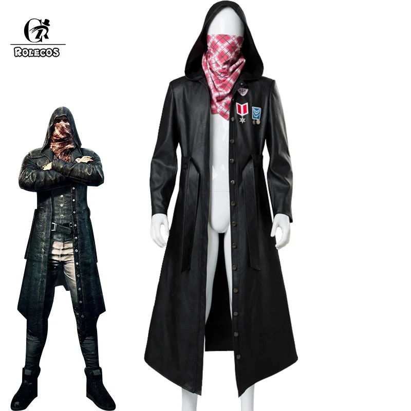  ROLECOS Game PUBG Cosplay Costume Men Cosplay Costume Halloween Jacket Trench Men Coat Playerunknow