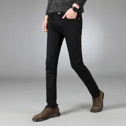 Новинка зимы для мужчин ковбойские брюки с бархатом средней талии большой код прямые трубки однотонная одежда стройнящие брюки